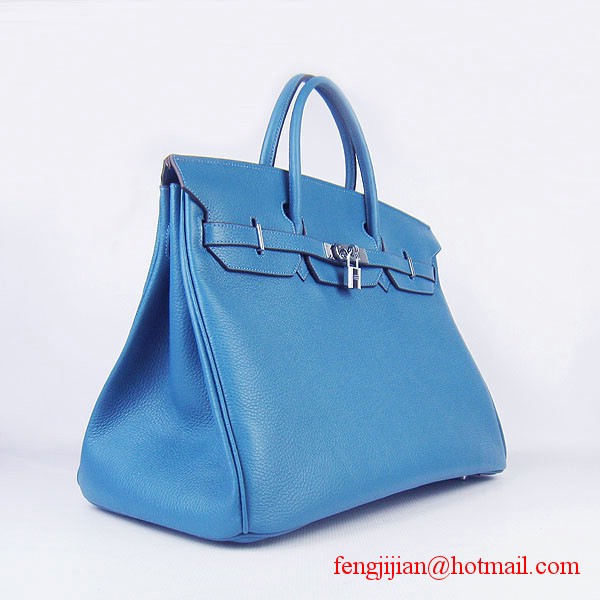 Hermes Birkin 40cm Togo Bag Blue 6099